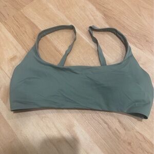 Everlane Square Neck ReNew Olive Green Bikini Top Size Small
